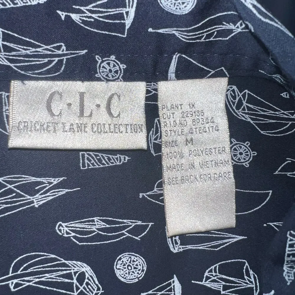 Cricket Lane Collections Women’s Size M Blue ￼Lightweight Zip Jacket, Y2K   ￼‎
